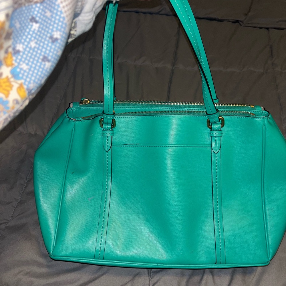 Coach F25669 Peyton leather jordan double zip carryall - Picture 6 of 8